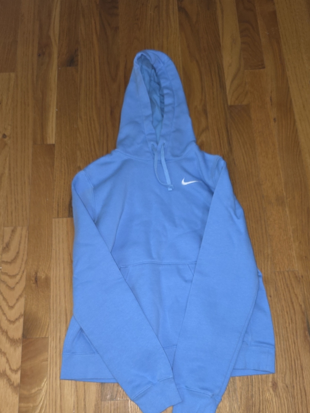 Nike Baby Blue Hooded Sweatshirt with White Swoosh